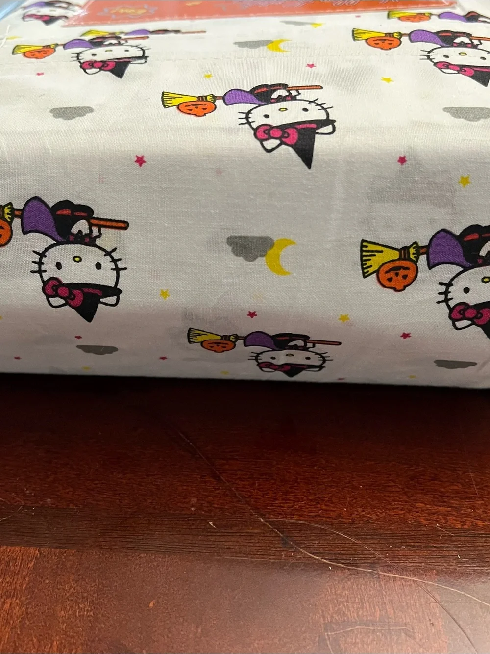 Hello Kitty Halloween Queen Sheet Set - White with Multi-Color Print